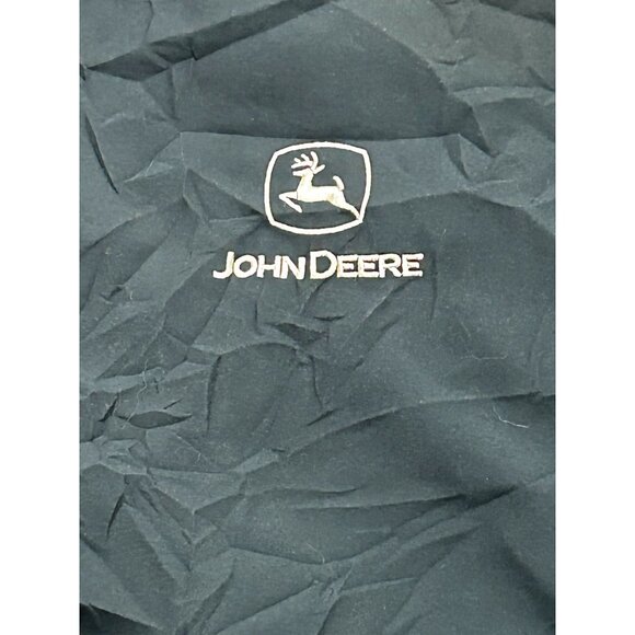 Vintage John Deere Jacket Men's Size 2XL Windbreaker V-Neck Lightweight Logo Gre - Picture 2 of 7